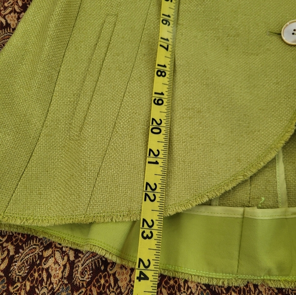 Akris Lime Green Blazer Size 10 - Picture 6 of 15